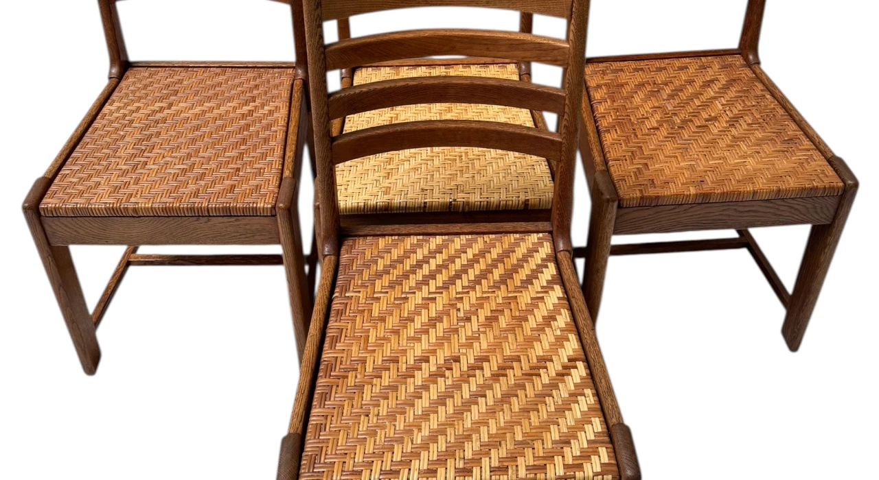 Four Modernist Art Deco Dining Room Chairs by Bas van Pelt for My Home, 1930s